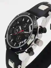 Серебряный мужские наручные часы Lige 8908 c хронографом, в подарочной упаковке