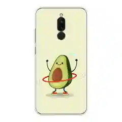 Светло-жёлтый силиконовый чехол на Xiaomi Redmi 8 / Сяоми Редми 8 прозрачный, с рисунком, защита камеры