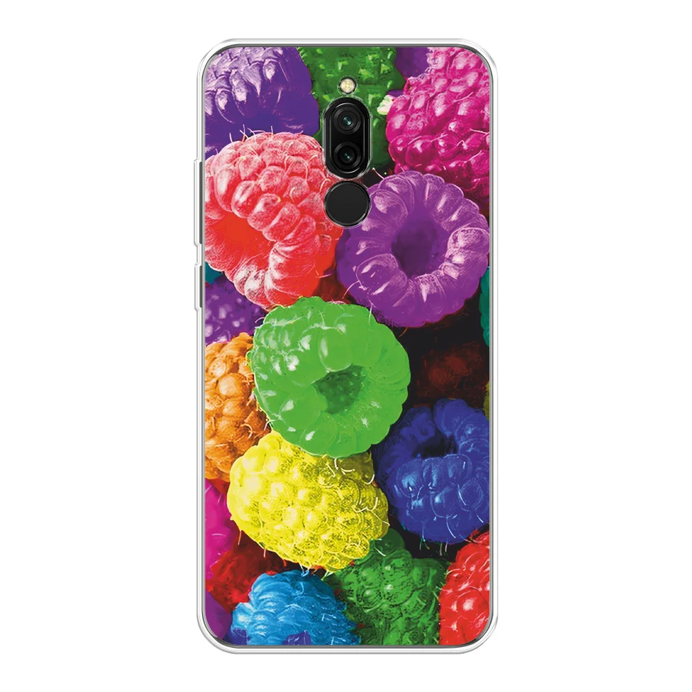 Фуксия силиконовый чехол на Xiaomi Redmi 8 / Сяоми Редми 8 прозрачный, с рисунком, защита камеры