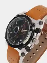 Угольный мужские наручные часы Lige LG9856 с хронографом, в подарочной упаковке