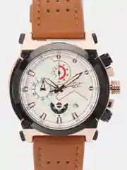 Серебряный мужские наручные часы Lige LG9856 с хронографом, в подарочной упаковке