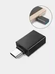 Черный otg переходник Type-C на USB (ОТГ)