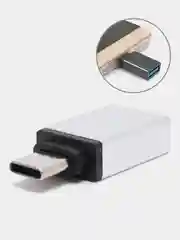 Серебряный otg переходник Type-C на USB (ОТГ)