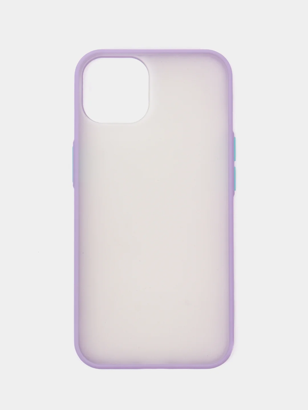 Лавандовый чехол iPhone 13 (Айфон 13), пластиковый, матовый, с цветными кнопками