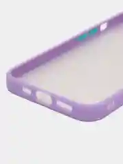 Лавандовый чехол iPhone 13 (Айфон 13), пластиковый, матовый, с цветными кнопками