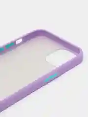 Лавандовый чехол iPhone 13 (Айфон 13), пластиковый, матовый, с цветными кнопками