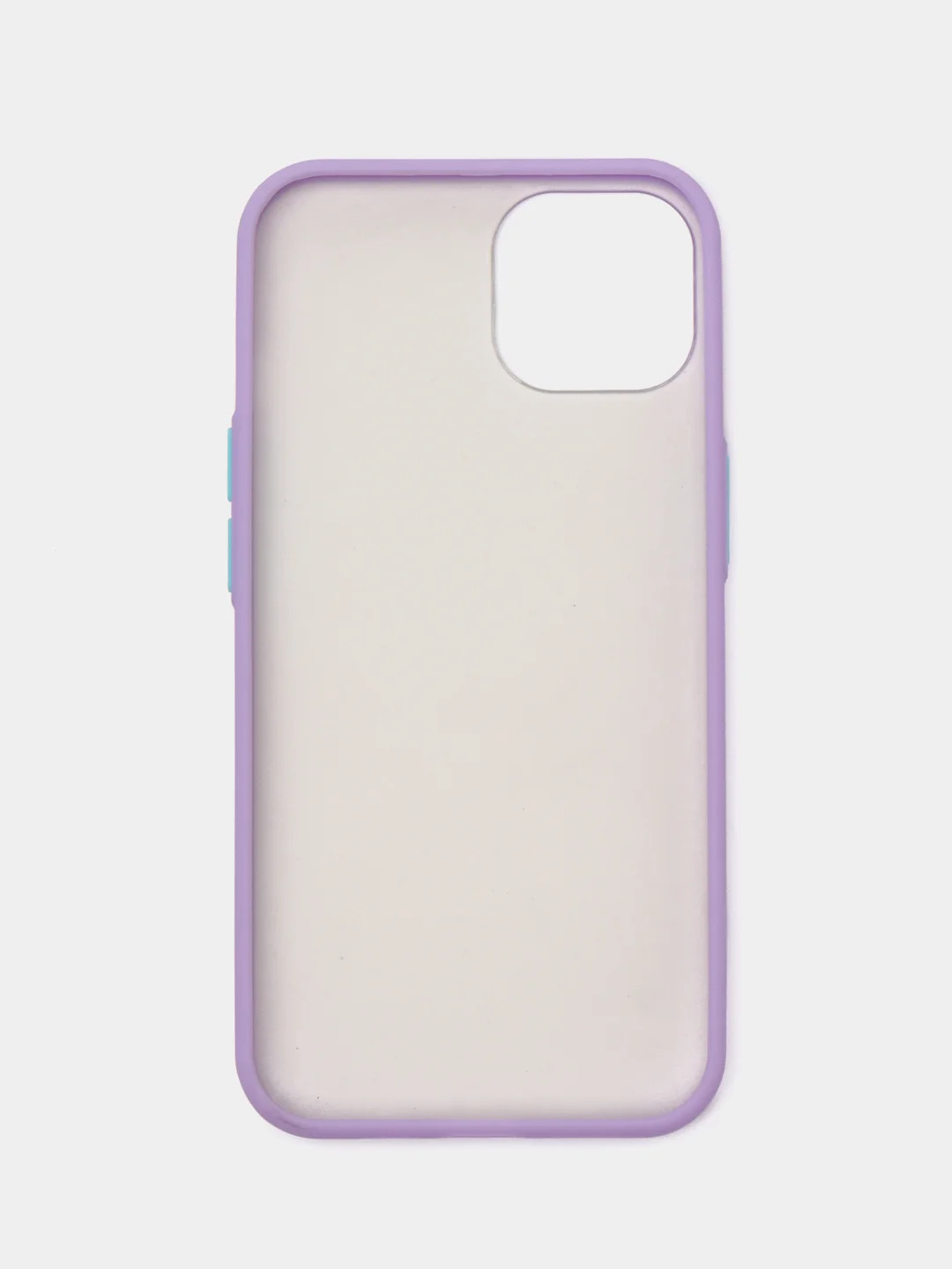 Лавандовый чехол iPhone 13 (Айфон 13), пластиковый, матовый, с цветными кнопками