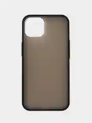 Темно-синий чехол iPhone 13 (Айфон 13), пластиковый, матовый, с цветными кнопками
