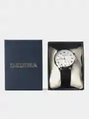 Серый металлик мужские наручные часы Dedima D-156 с кожаным ремешком и хронографом