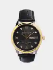 Черный наручные часы мужские KINGNUOS K-1856 с календарем, в подарочной упаковке