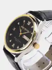 Черный наручные часы мужские KINGNUOS K-1856 с календарем, в подарочной упаковке