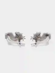 Лавандовый серьги детские из серебра "Единороги"
