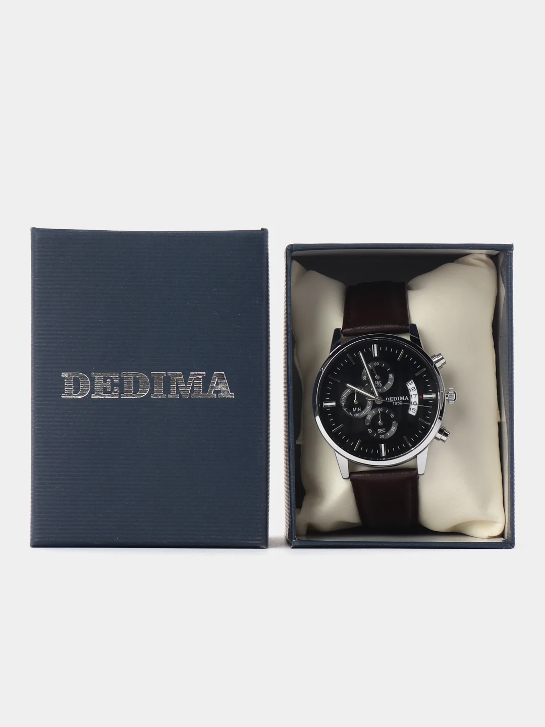 Черный мужские наручные часы Dedima D-1018 в подарочной упаковке