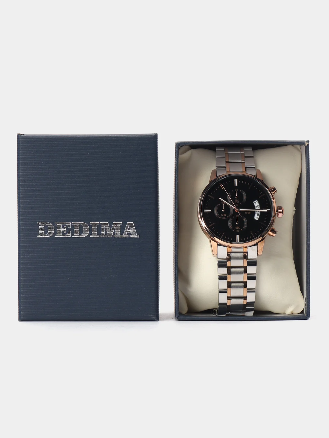 Бронзовый мужские наручные часы DEDIMA D-1018 в подарочной упаковке