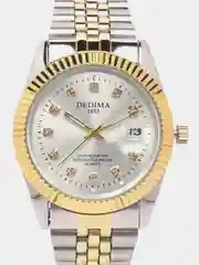 Белый мужские наручные часы Dedima D-188 с календарём, в подарочной упаковке