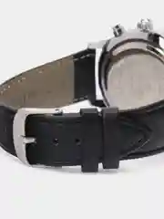 Синий мужские наручные часы Dedima D-156 с кожаным ремешком и хронографом