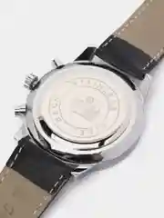 Синий мужские наручные часы Dedima D-156 с кожаным ремешком и хронографом