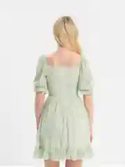 Зеленый платье женское, летнее, крестьянка