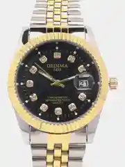 Черный мужские наручные часы Dedima D-188 с календарём, в подарочной упаковке