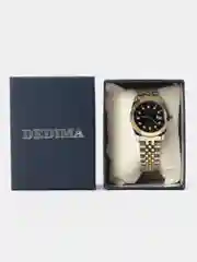 Черный мужские наручные часы Dedima D-188 с календарём, в подарочной упаковке