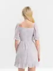 Сиреневый платье женское, летнее, крестьянка