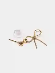 Серьги золотистые, бантики, минималистичные
