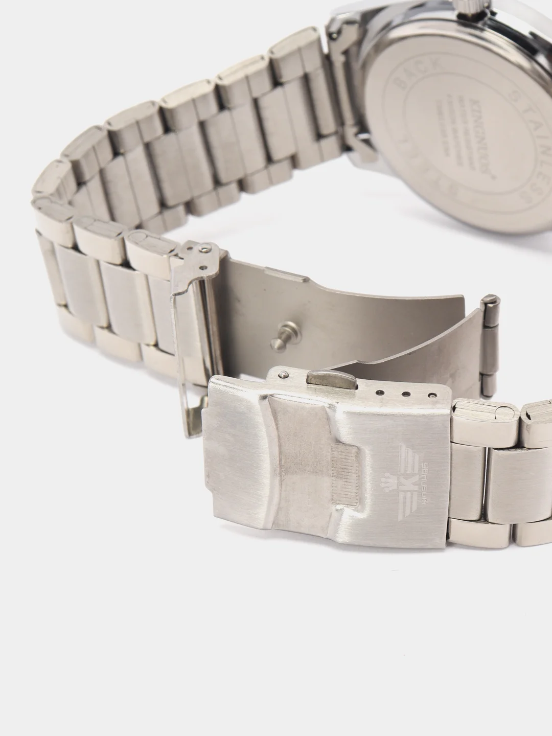Серебряный мужские наручные часы KINGNUOS K-1573, в подарочной упаковке