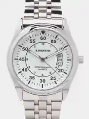 Серебряный мужские наручные часы KINGNUOS K-1860, в подарочной упаковке
