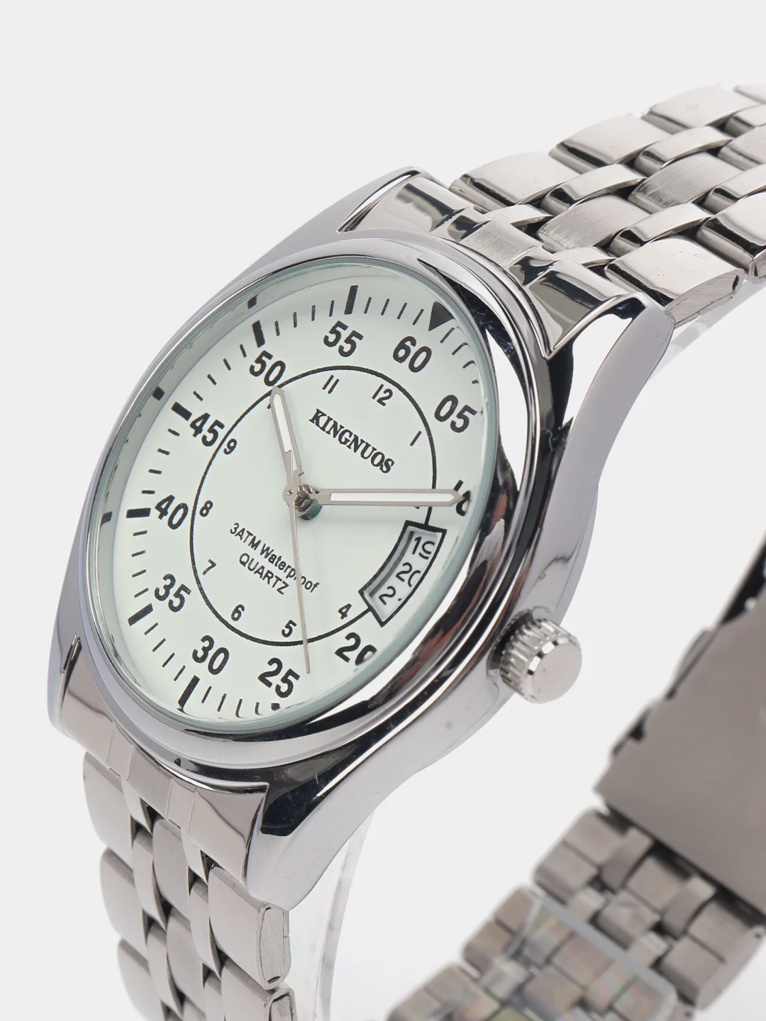 Серебряный мужские наручные часы KINGNUOS K-1860, в подарочной упаковке