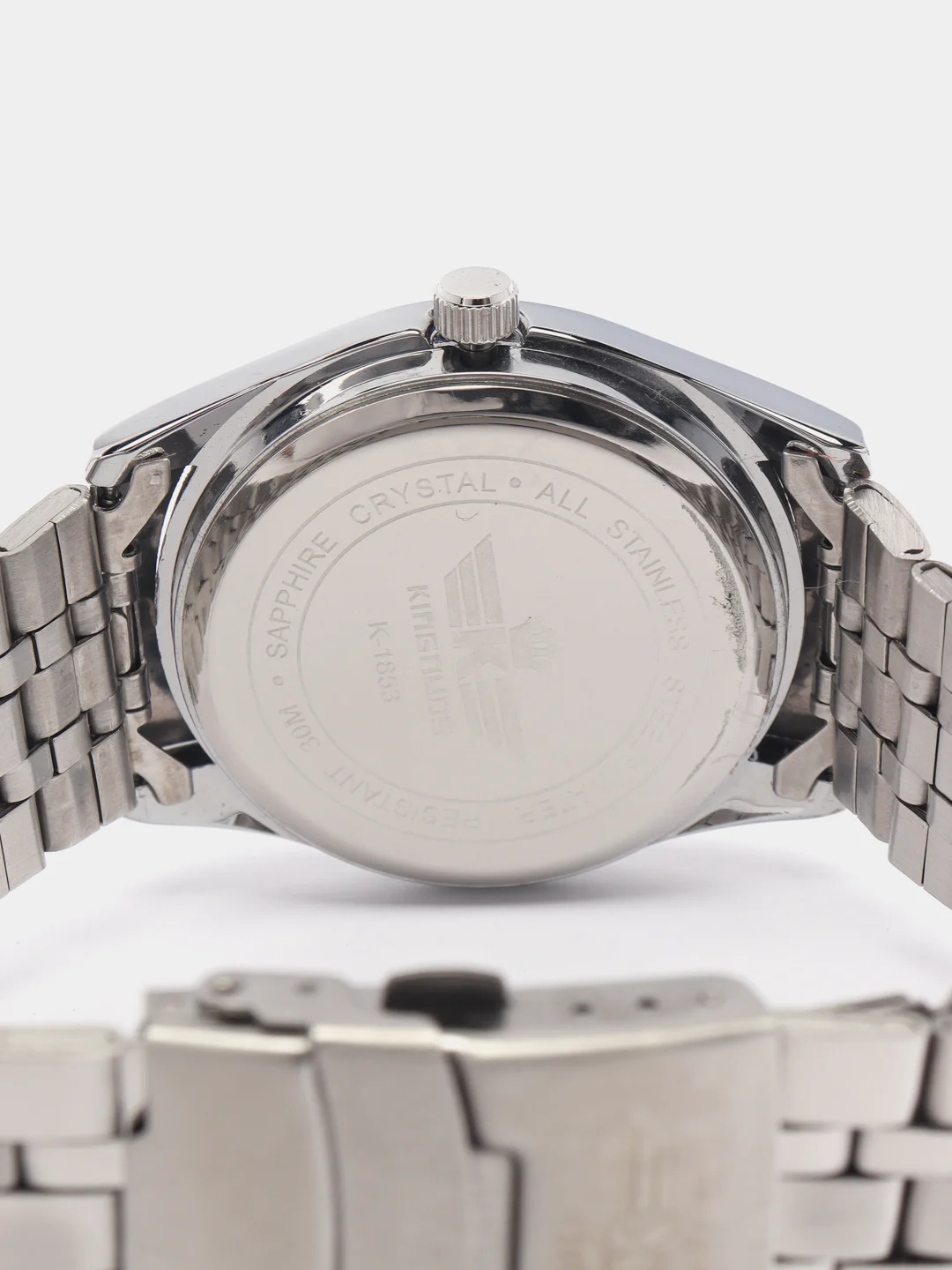 Серебряный мужские наручные часы KINGNUOS K-1860, в подарочной упаковке