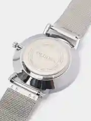 Серебряный мужские наручные часы Dedima D-183 с календарём в подарочной упаковке