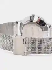 Серебряный мужские наручные часы Dedima D-183 с календарём в подарочной упаковке