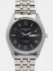 Серебряный мужские наручные часы KINGNUOS K-1858 с календарем, в подарочной упаковке