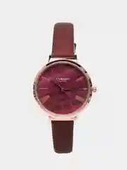 Бордовый женские наручные часы Curren 9076 в подарочной упаковке