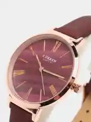 Бордовый женские наручные часы Curren 9076 в подарочной упаковке