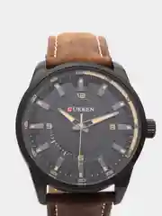 Коричневый мужские наручные часы Curren 8390 в подарочной упаковке