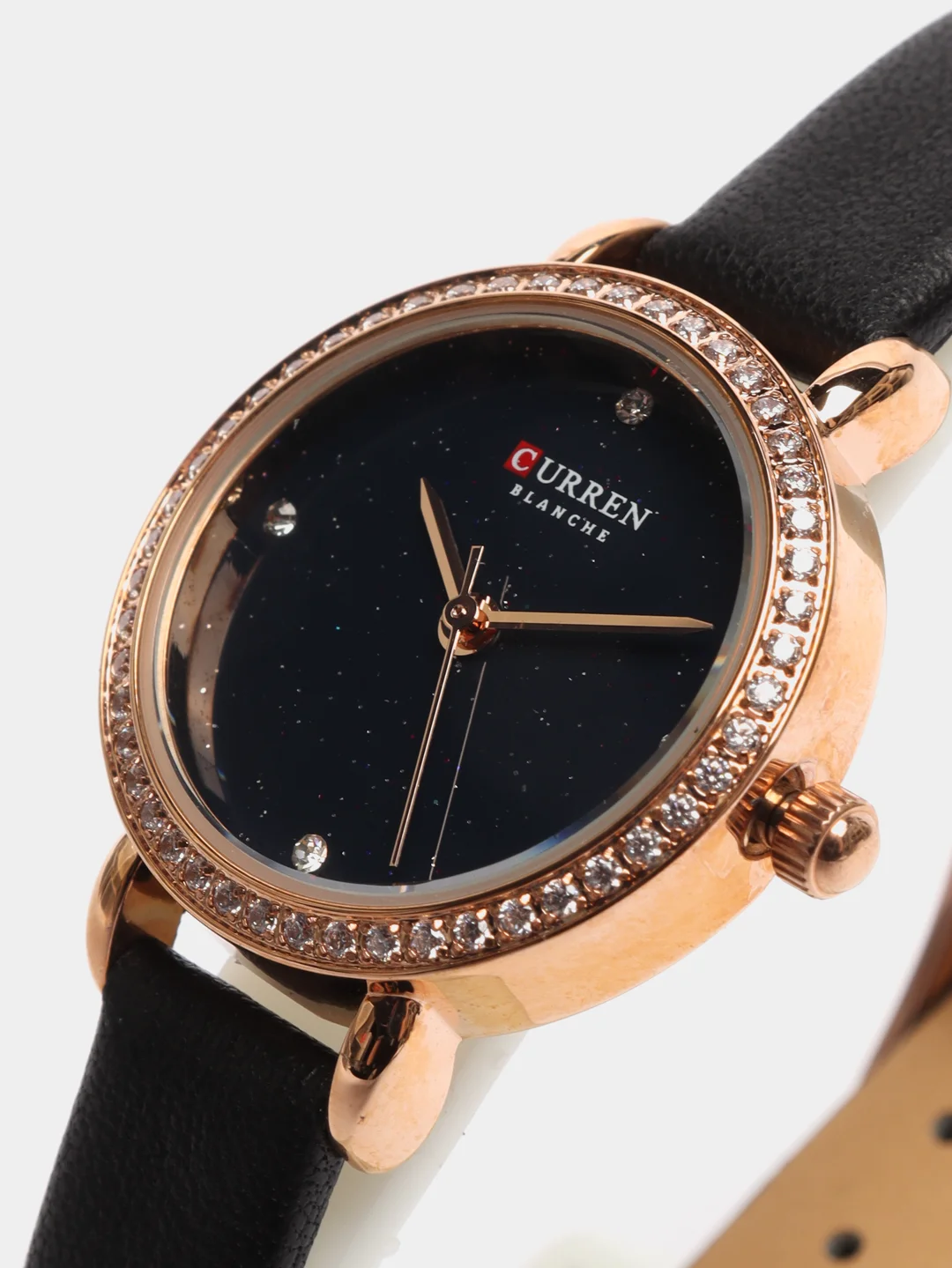 Черный женские наручные часы Curren 9083 в подарочной упаковке
