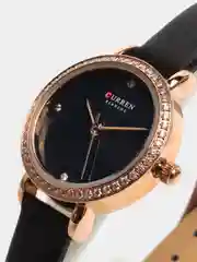 Черный женские наручные часы Curren 9083 в подарочной упаковке