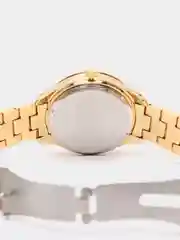 Желтый женские наручные часы Curren 9007 с календарём в подарочной упаковке