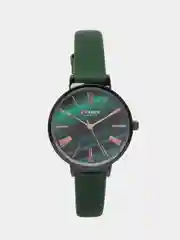 Зеленый женские наручные часы Curren 9076 в подарочной упаковке