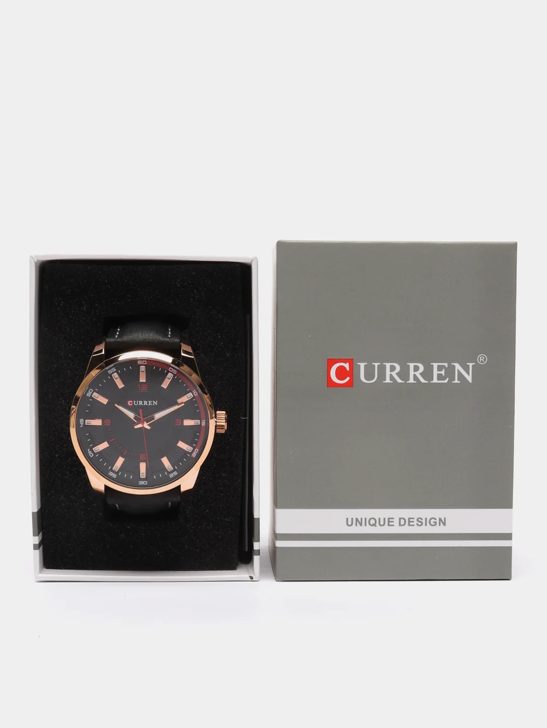 Черный мужские наручные часы Curren 8390 в подарочной упаковке