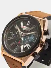 Коричневый мужские наручные часы  Curren 8392 с хронографом в подарочной упаковке