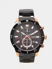 Черный мужские наручные часы Curren 8417 с хронографом в подарочной упаковке