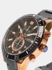Черный мужские наручные часы Curren 8417 с хронографом в подарочной упаковке