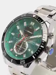 Зеленый мужские наручные часы Curren 8417 с хронографом в подарочной упаковке