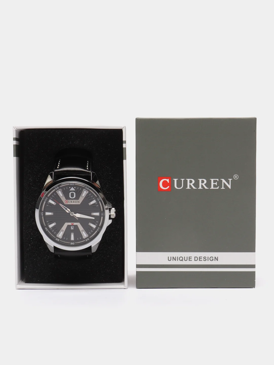 Черный наручные часы Curren 8379, мужские, в подарочной упаковке
