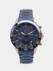 Индиго мужские наручные часы Lige 9982 с хронографом в подарочной упаковке