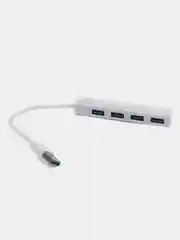 Белый разветвитель универсальный USB-hub, 4 порта