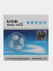 Розовый вентилятор USB настольный в металлическом корпусе