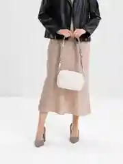 Белый сумка женская, с широким ремешком, кросс-боди